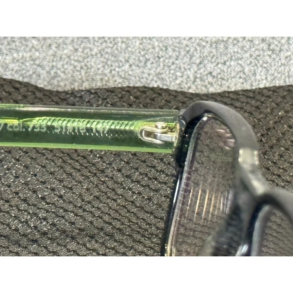 Onirico ON57 col. 733 Black Green Striped Rectangular Eyeglasses Frame with Case